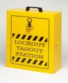 Zvětšit fotografii - Brady Ocelová uzamykatelná pevná skříň, žlutá - Lockout Station, 40,6 x 35,5 x 15,2 cm